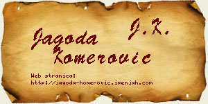 Jagoda Komerović vizit kartica